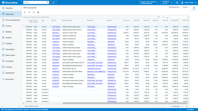 برنامج Acumatica ​- برامج ERP