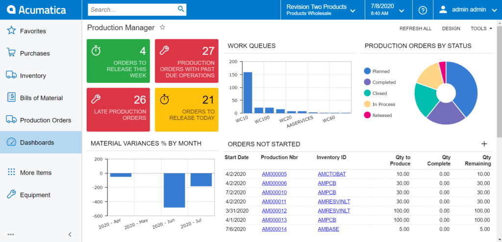 برنامج ERP- برنامج Acumatica