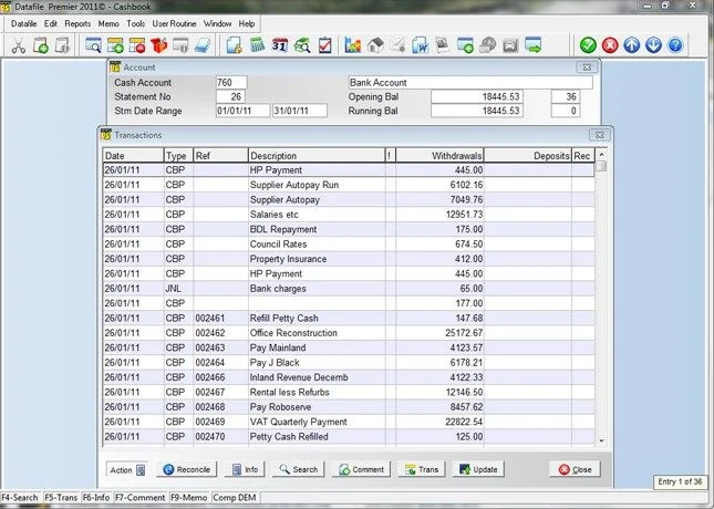 ‏توحيد عملية التسوية الخاصة بك‏ - cashbook